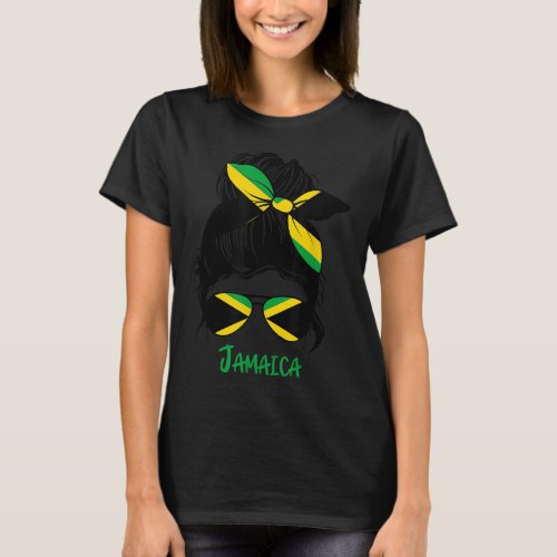 Jamaican Girl Jamaica girl Jamaica woman flag  T_Shirt