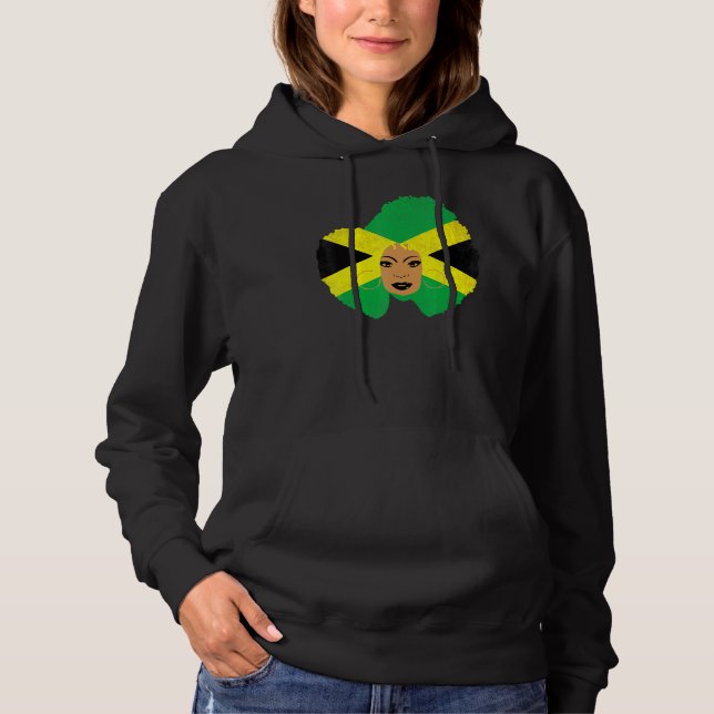 Jamaican Girl Proud Jamaica Women Vintage Jamaica  Hoodie (Front)