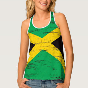Jamaican Grunge Flag Tank Top