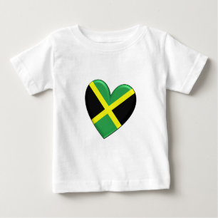 Jamaican Heart Flag Baby T-Shirt