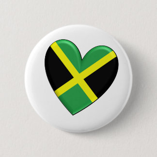 Jamaican Heart Flag Pinback Button