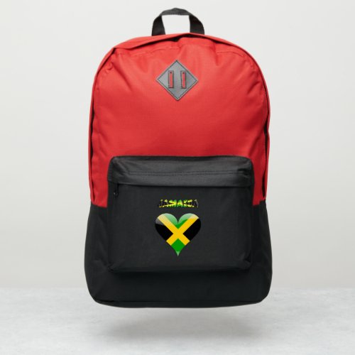 Jamaican heart flag port authority backpack