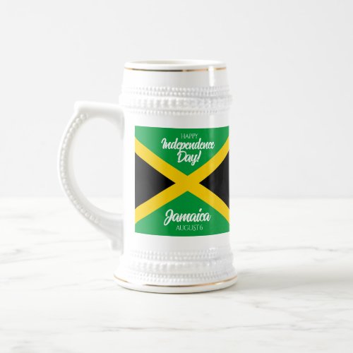 Jamaican Independence Day Jamaica National Flag Beer Stein