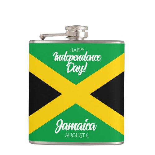 Jamaican Independence Day Jamaica National Flag Flask