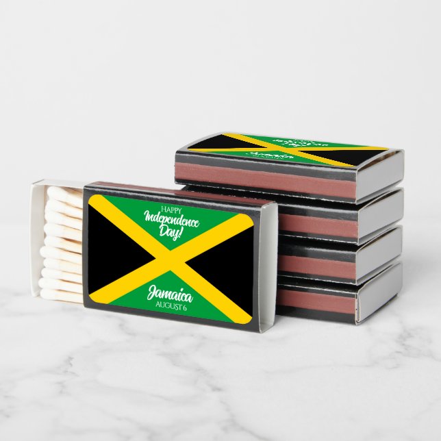 Jamaican Independence Day Jamaica National Flag Matchboxes (Stacked)