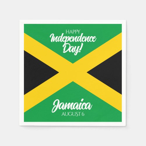 Jamaican Independence Day Jamaica National Flag Napkins