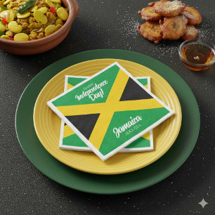 Jamaican Independence Day Jamaica National Flag Paper Dinner Napkins