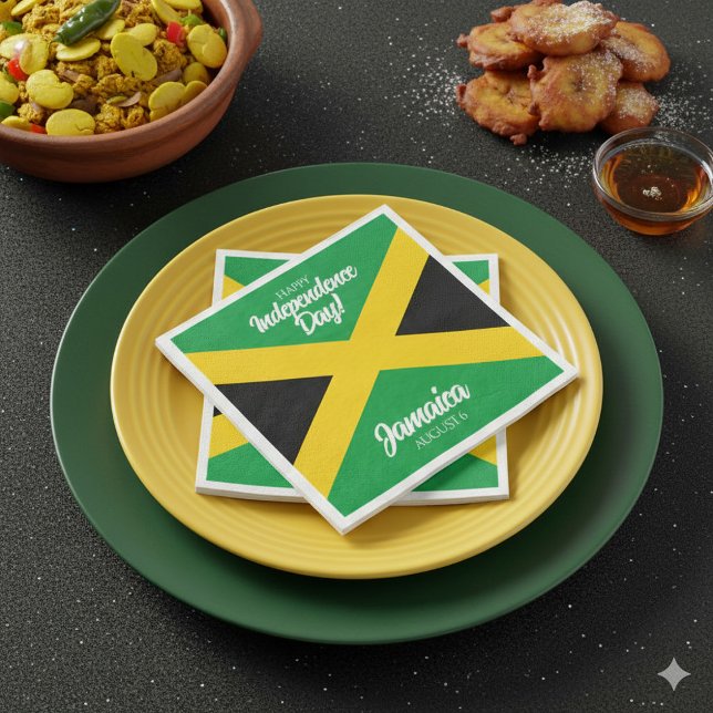 Jamaican Independence Day Jamaica National Flag Paper Dinner Napkins (Jamaican Independence Day Jamaica Flag Paper Dinner Napkins Cover Photo)