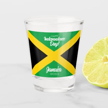Jamaican Independence Day Jamaica National Flag Shot Glass
