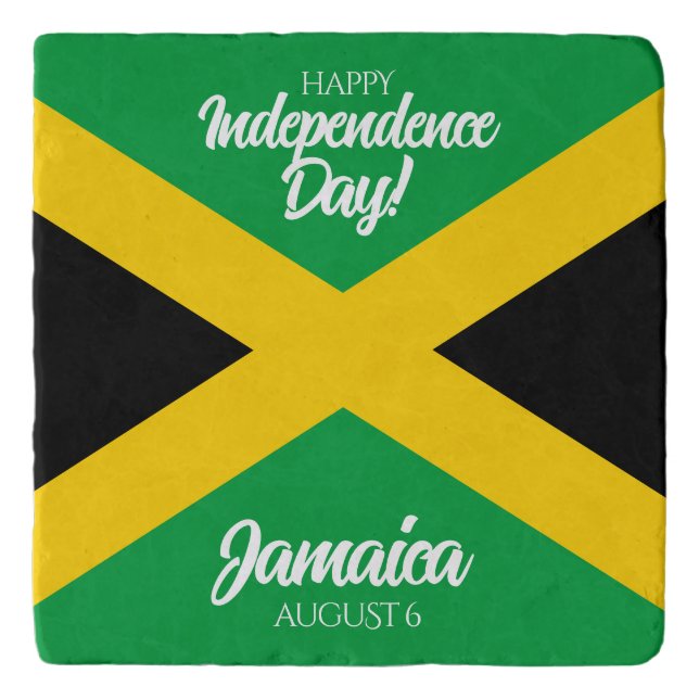 Jamaican Independence Day Jamaica National Flag Trivet (Front)