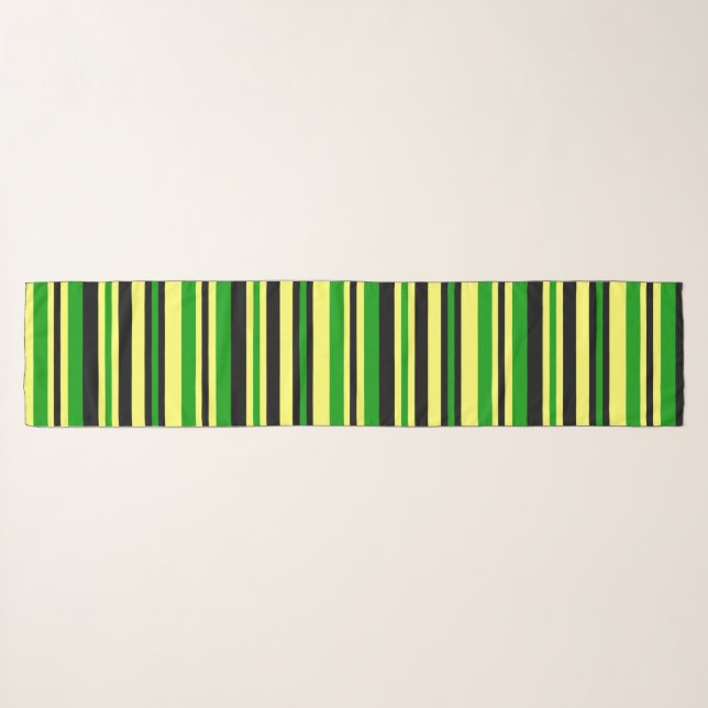 Jamaican Inspired Striped scarf (Front (Horizontal))