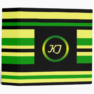 Jamaican Inspired Stripes Binder