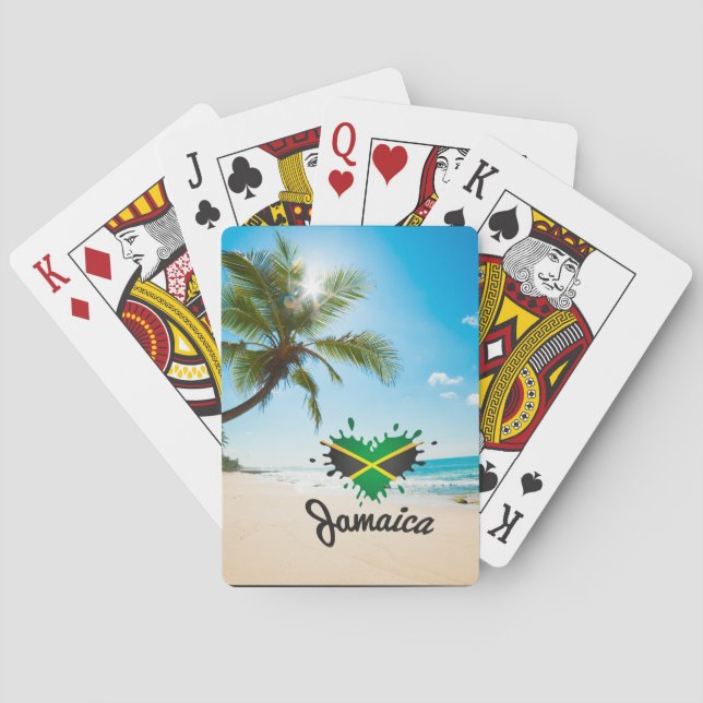 Jamaican Island Proud Jamaicans Jamaica Reggae Poker Cards (Back)
