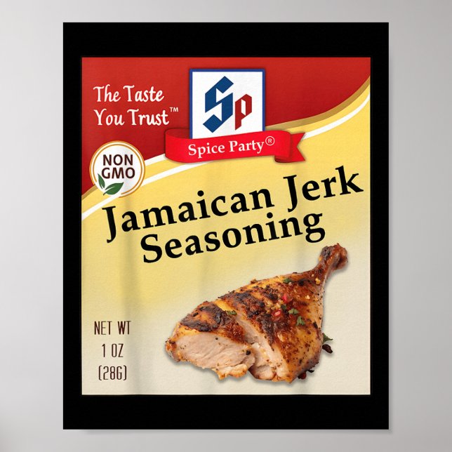 Jamaican Jerk Seasoning Condiment Holiday Spice Co Poster (Front)