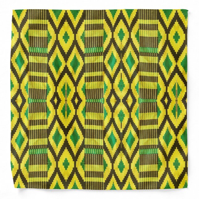 Jamaican Kente Styled Bandana (Front)