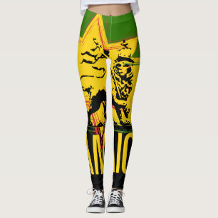Jamaican Leggings Lion of Judah Design