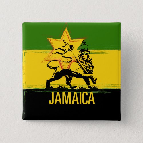 Jamaican Lion of Judah Button