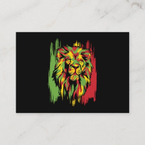 Jamaican Lion Rasta African Reggae Business Card
