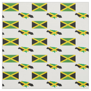 JAMAICAN MAP Jamaica Flag Fabric