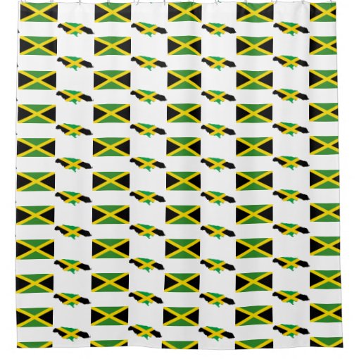 JAMAICAN MAP Jamaica Flag Shower Curtain Zazzle