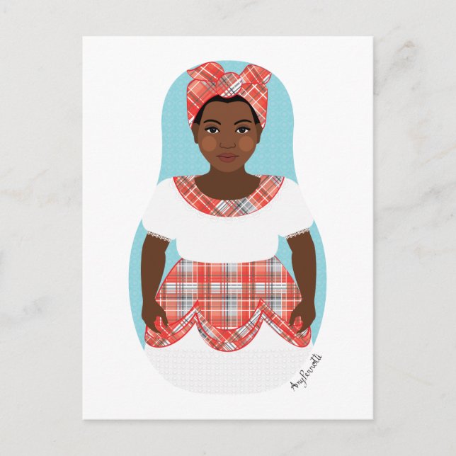 Jamaican Matryoshka Postcard (Front)