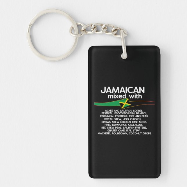 Jamaican Mixed With Jamaica Proud Group  Keychain (Front)