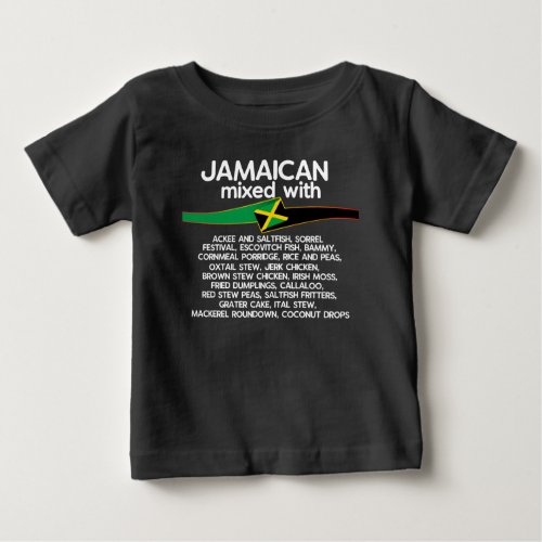 Jamaican Mixed With Jamaica Proud Group Matching Baby T_Shirt