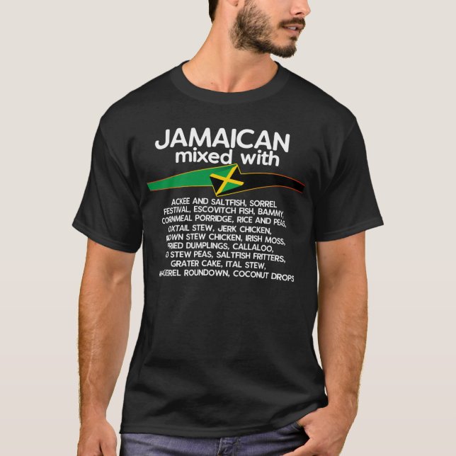 Jamaican Mixed With Jamaica Proud Group Matching T-Shirt (Front)