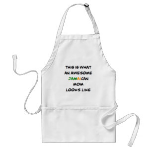 jamaican mom, awesome adult apron