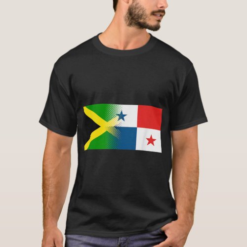 Jamaican Panamanian Flag Jamaica Panama  T_Shirt