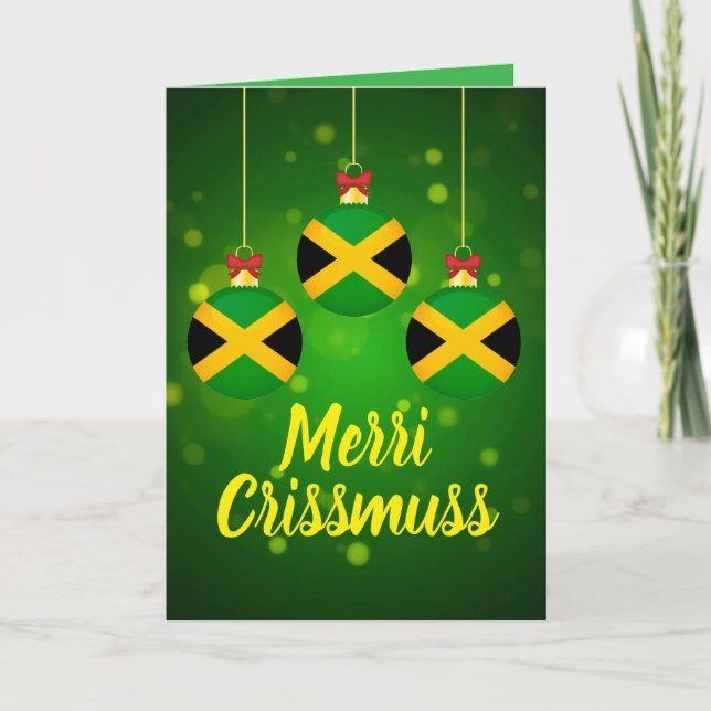 Jamaican Patois Festive Merry Christmas Card (Front)