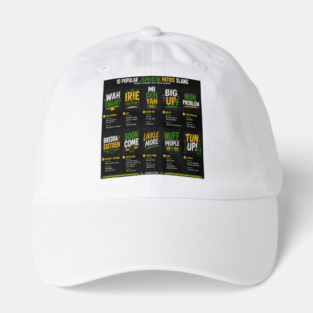  Jamaican Patois Slang   Hat (Front)