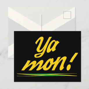 Jamaican Patois Ya Mon Postcard