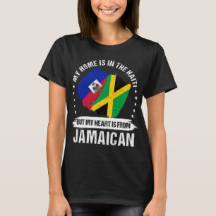 Jamaican Patriot Haiti Flag Haitian Jamaican Roots T-Shirt