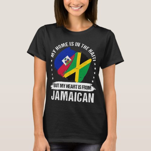 Jamaican Patriot Haiti Flag Haitian Jamaican Roots T_Shirt