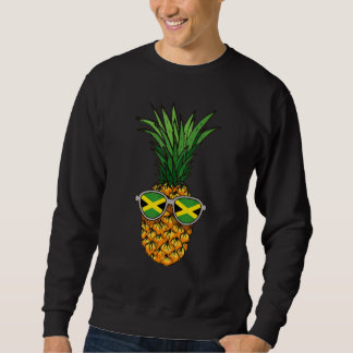 Jamaican Pineapple Jamaica Flag Sunglasses Summer Sweatshirt