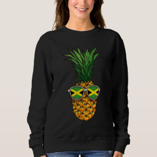 Jamaican Pineapple Jamaica Flag Sunglasses Summer Sweatshirt