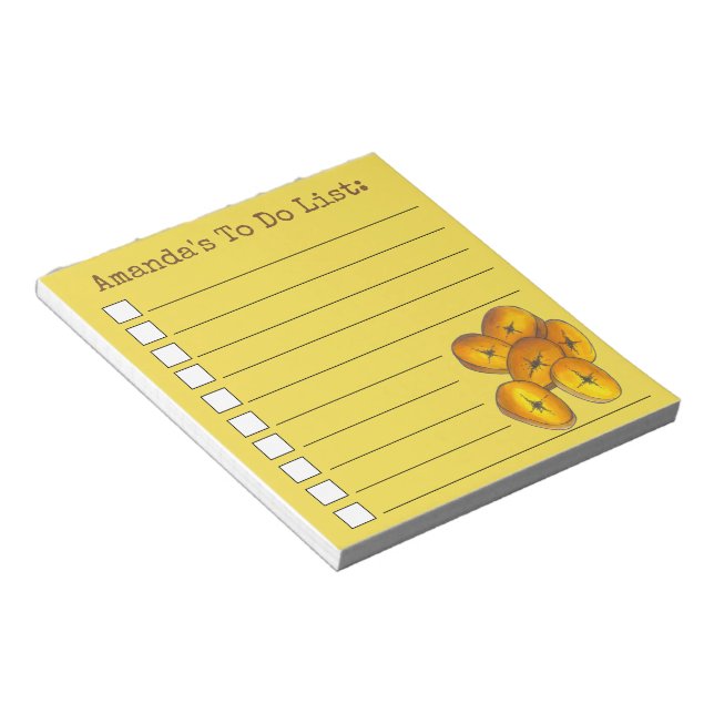 Jamaican Plantains Fried Bananas Foodie To Do List Notepad (Angled)
