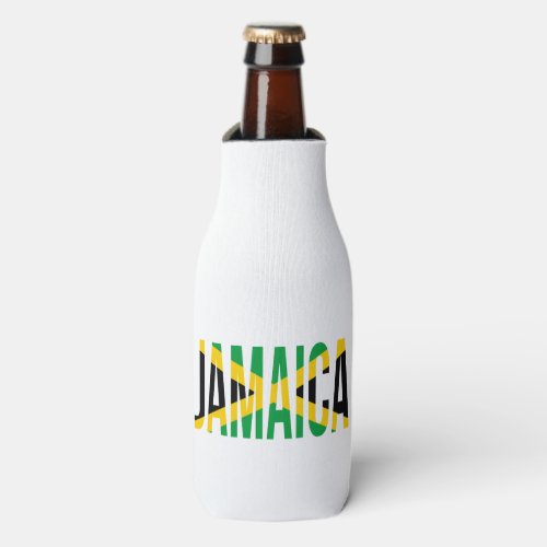 Jamaican Pride Flag Of Jamaica Bottle Cooler