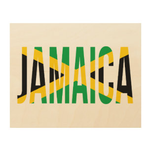 Jamaican Pride Flag Of Jamaica Wood Wall Art
