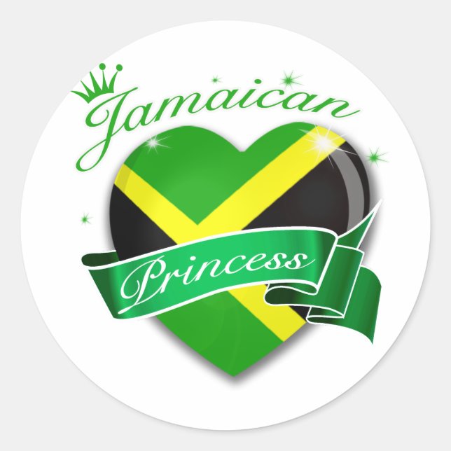 Jamaican Princess Classic Round Sticker (Front)