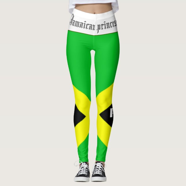 JAMAICAN PRINCESS FLAG LEGGINGS BY. HAVIC ACD (Front)