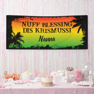 Jamaican Rasta Christmas Blessings Banner