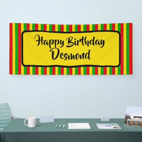 Jamaican Rasta Happy Birthday Party Banner
