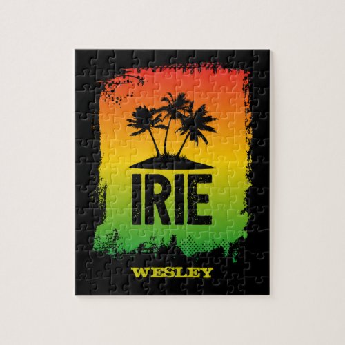 Jamaican Rastafarian IRIE Rasta Flag Colors Jigsaw Puzzle