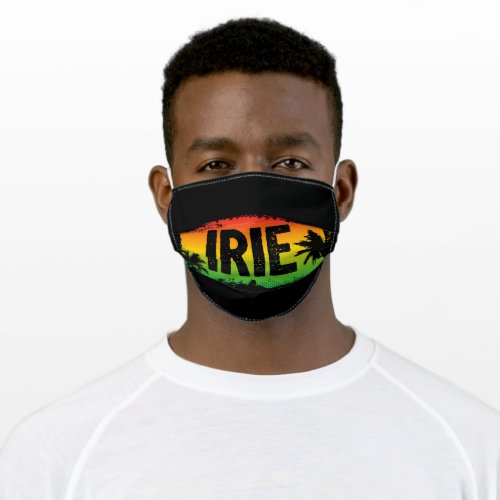 Jamaican Rastafarian IRIE Rasta Flag Coloured Adult Cloth Face Mask