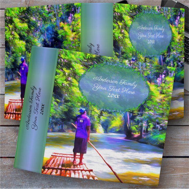 Jamaican River Raft Ride J001 3 Ring Binder (Creator Uploaded)