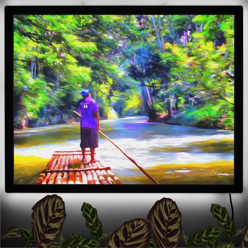 Jamaican River Raft Ride J001 Art Print LED