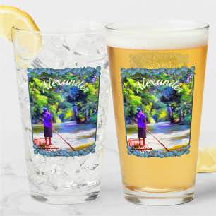 Jamaican River Raft Ride J001 Beer Glass