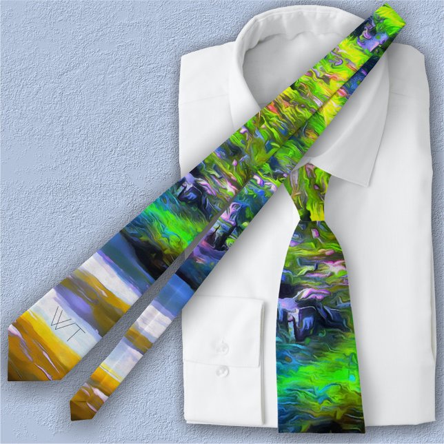 Jamaican River Raft Ride J001 Neck Tie (Creator Uploaded)